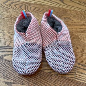 Bombas Red and Gray Kids Slippers